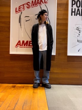 「アイテム（ハンチング/ベレー帽）」を使った、hyscocco43さん（メンズ・165cm）の秋コーディネート