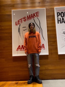 ヒステリックグラマー　ニット　試着のみ　オレンジXL 楽天市場】HYSTERIC GLAMOUR THE BAD GIRLS編込 セーター