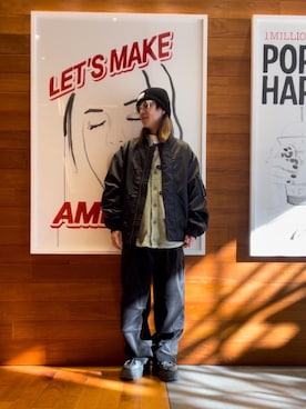 「HYSTERIC GLAMOUR（ヒステリックグラマー）のアイテム（ブルゾン）」を使った、hyscocco43さん（メンズ・165cm）の秋コーディネート