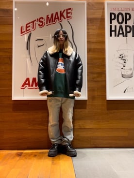 「HYSTERIC GLAMOUR（ヒステリックグラマー）のアイテム（ブルゾン）」を使った、hyscocco43さん（メンズ・165cm）の秋コーディネート