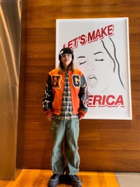 「HYSTERIC GLAMOUR（ヒステリックグラマー）のアイテム（ブルゾン）」を使った、hyscocco43さん（メンズ・165cm）の秋コーディネート