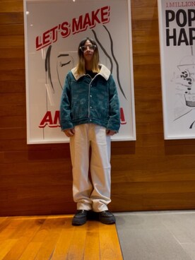 「HYSTERIC GLAMOUR（ヒステリックグラマー）のアイテム（ブルゾン）」を使った、hyscocco43さん（メンズ・165cm）の冬コーディネート