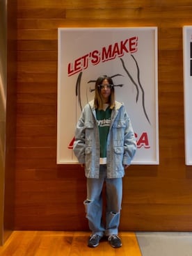 「HYSTERIC GLAMOUR（ヒステリックグラマー）のアイテム（ブルゾン）」を使った、hyscocco43さん（メンズ・165cm）の冬コーディネート