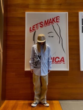 「HYSTERIC GLAMOUR（ヒステリックグラマー）のアイテム（チノパンツ）」を使った、hyscocco43さん（メンズ・165cm）の冬コーディネート
