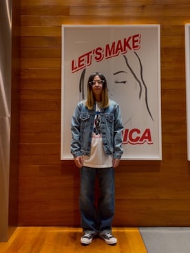 「HYSTERIC GLAMOUR（ヒステリックグラマー）の【26～28cm】サイドジップ ハイカットスニーカー（スニーカー）」を使った、hyscocco43さん（メンズ・165cm）の冬コーディネート