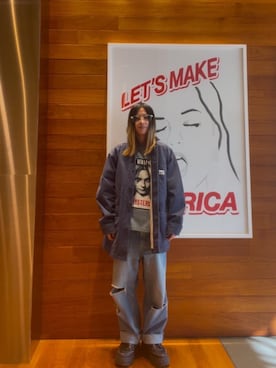 「HYSTERIC GLAMOUR（ヒステリックグラマー）のアイテム（ブルゾン）」を使った、hyscocco43さん（メンズ・165cm）の冬コーディネート