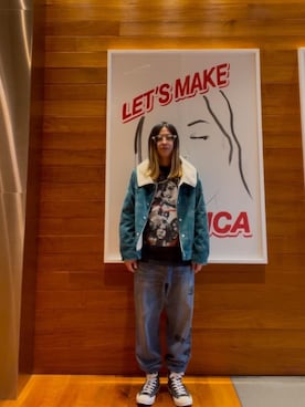 「HYSTERIC GLAMOUR（ヒステリックグラマー）のアイテム（ブルゾン）」を使った、hyscocco43さん（メンズ・165cm）の冬コーディネート