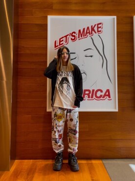 「HYSTERIC GLAMOUR（ヒステリックグラマー）のアイテム（スウェットパンツ）」を使った、hyscocco43さん（メンズ・165cm）の冬コーディネート
