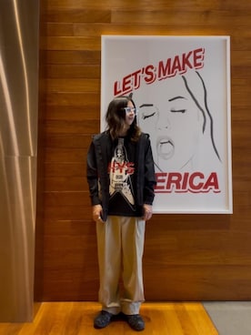 「HYSTERIC GLAMOUR（ヒステリックグラマー）のアイテム（チノパンツ）」を使った、hyscocco43さん（メンズ・165cm）の秋コーディネート