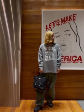 「HYSTERIC GLAMOUR（ヒステリックグラマー）のアイテム（ショルダーバッグ）」を使った、hyscocco43さん（メンズ・165cm）の秋コーディネート