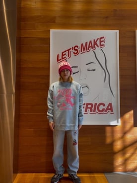 「アイテム（ニットキャップ/ビーニー、ピンク系）」を使った、hyscocco43さん（メンズ・165cm）の秋コーディネート