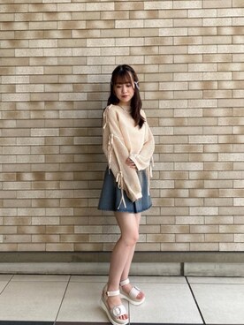 「ブルべ夏」｜ひぃちゃんさん（レディース・155cm）の春コーディネート