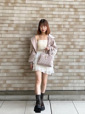 「MAJESTIC LEGON（マジェスティックレゴン）のアイテム」を使った、ひぃちゃんさん（レディース・155cm）の秋コーディネート