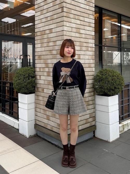 セール】リボン付きくまちゃんニット（ニット/セーター）｜MAJESTIC