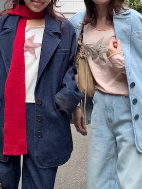 「TINA：JOJUN（ティーナジョジュン）のマルチウェイ プリーツフェイクレザーバッグ TINA：JOJUN（ショルダーバッグ、ベージュ系）」を使った、Miyukiさん（レディース・158cm）の冬コーディネート