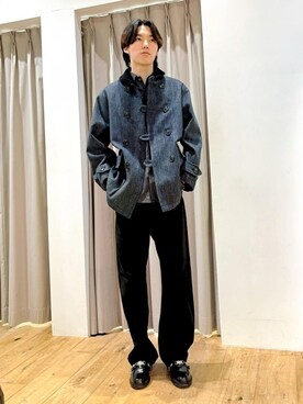 「シャツ 」｜「アイテム（その他アウター）」を使った、goro5566さん（メンズ・180cm）の冬コーディネート