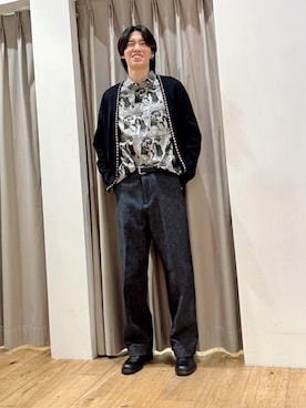 「ワイドパンツ 」｜「アイテム（ブーツ）」を使った、goro5566さん（メンズ・180cm）の冬コーディネート