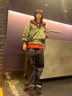 「アイテム（ミリタリージャケット）」を使った、shoutaさん（メンズ・169cm）の秋コーディネート
