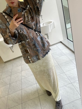 「VINTAGE（ヴィンテージ）のアイテム（シャツ/ブラウス）」を使った、yaasさん（レディース・162cm）の秋コーディネート