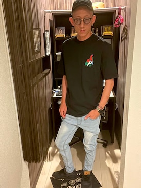 「Subciety（サブサエティ）のアイテム（帽子）」を使った、☆811☆さん（メンズ・177cm）の夏コーディネート