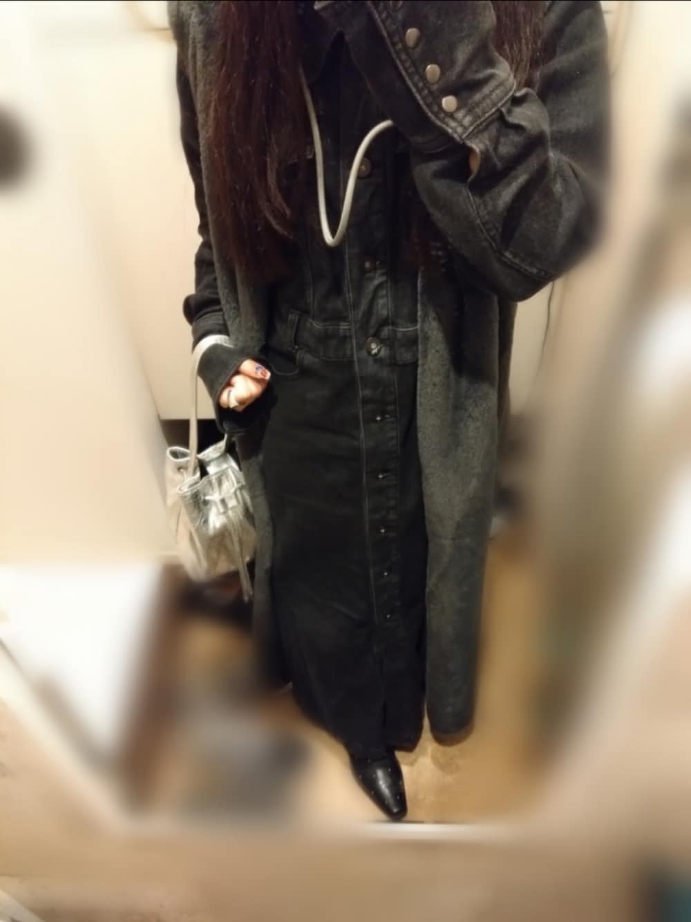 ワンピース AMERI I LINE DENIM SHIRT DRESS I LINE DENIM SHIRT DRESS