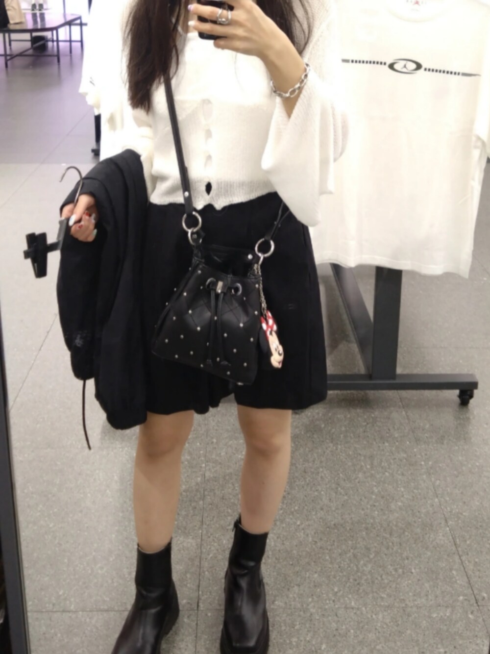 Ameri（アメリ）の「LAYERED KNIT CARDIGAN TOP（カーディガン/ボレロ