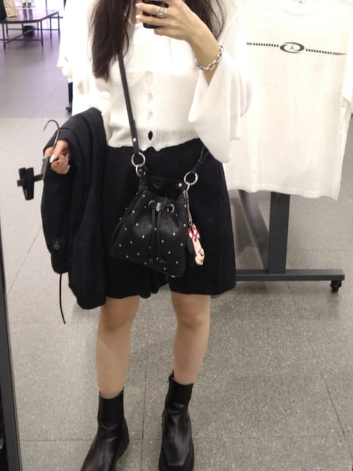 Ameri（アメリ）の「LAYERED KNIT CARDIGAN TOP（カーディガン/ボレロ