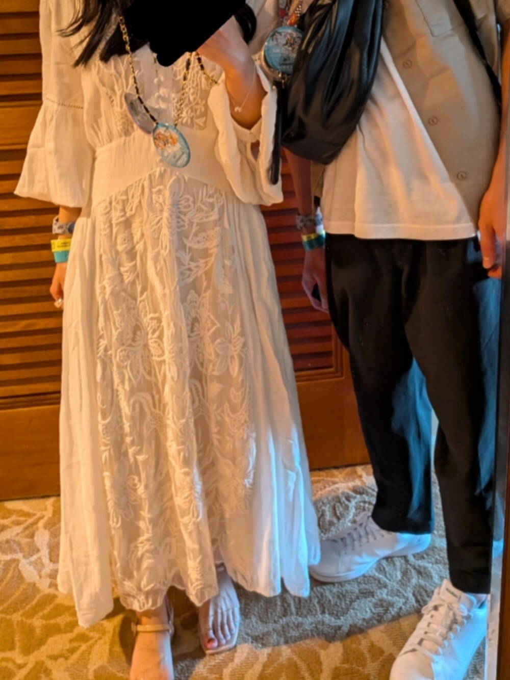 Ameri（アメリ）の「MEDI EMBROIDERY TULLE LACE DRESS（ワンピース