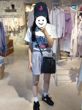 「アイテム（Tシャツ/カットソー）」を使った、paoさん（レディース・151cm）の秋コーディネート