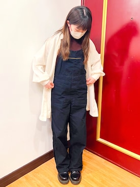 「coen（コーエン）のアイテム（オールインワン・サロペット）」を使った、Tiffさん（レディース・155cm）の春コーディネート