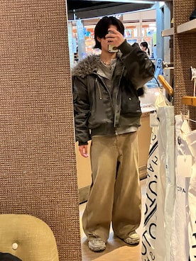 「GRANCY（グランシー）のアイテム（トップス）」を使った、sho-aさん（メンズ・167cm）の春コーディネート