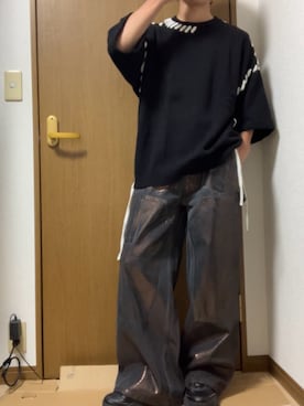 「アイテム（ニット/セーター）」を使った、sho-aさん（メンズ・167cm）の夏コーディネート