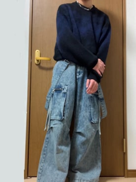 「アイテム（カーゴパンツ）」を使った、sho-aさん（メンズ・167cm）の冬コーディネート