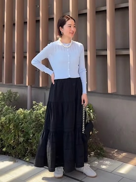 「SHIPS（シップス）のアイテム（アクセサリー）」を使った、堀江さん（レディース・160cm）の春コーディネート