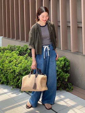 「MILLER（ミラー）のアイテム」を使った、堀江さん（レディース・160cm）の夏コーディネート