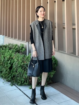「SOAC（ソーク）のアイテム」を使った、堀江さん（レディース・160cm）の秋コーディネート
