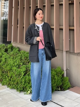 「upperhights（アッパーハイツ）のアイテム」を使った、堀江さん（レディース・160cm）の秋コーディネート