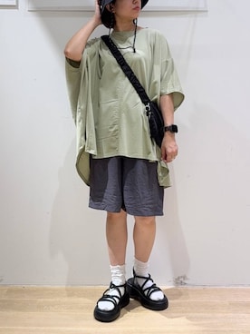 「GLOBAL WORK（グローバルワーク）のApple Watch UNISEXクリアバンド/118492（デジタル腕時計）」を使った、oisoさん（レディース・153cm・30代）の夏コーディネート