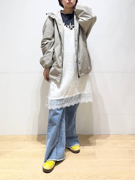 「LAKOLE（ラコレ）のアイテム（ブルゾン）」を使った、oisoさん（レディース・153cm）の春コーディネート