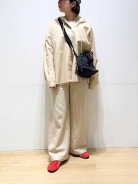 「LAKOLE（ラコレ）のアイテム（キャップ）」を使った、oisoさん（レディース・153cm）の春コーディネート