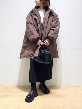 「デート/ロマンティック」｜「アイテム（ジャケット/アウター）」を使った、oisoさん（レディース・153cm）の冬コーディネート