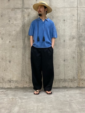 「URBAN RESEARCH Sonny Label（アーバンリサーチサニーレーベル）のアイテム（トップス）」を使った、letsperperさん（メンズ・183cm）の夏コーディネート