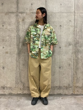 Sonny Label 錦糸町パルコ｜letsperper使用「ARMY TWILL（ARMY TWILL　Camo Print Utility Shirts）」的時尚穿搭