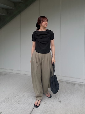 「COLONY 2139（コロニートゥーワンスリーナイン）のアイテム」を使った、miokoさん（レディース・158cm）の夏コーディネート