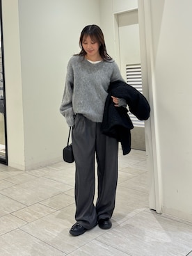 「ワントーンコーデ」｜miokoさん（レディース・158cm）の冬コーディネート