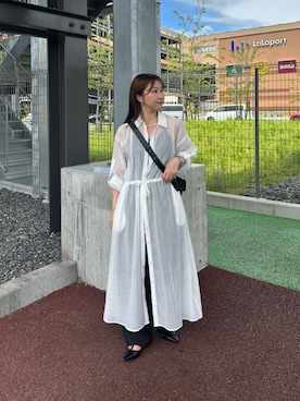 「アイテム（ボディバッグ/ウエストポーチ）」を使った、miokoさん（レディース・158cm）の夏コーディネート