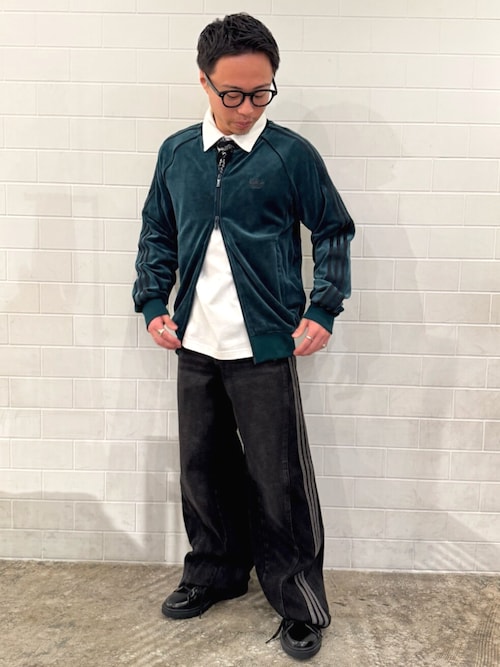 セール】アディカラーデニム スリーストライプス トラックパンツ