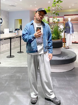 「アイテム（スウェットパンツ）」を使った、じゃぱあきさん（メンズ・173cm・40代）の秋コーディネート