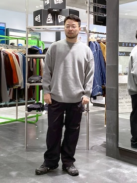 「アイテム（スラックス）」を使った、じゃぱあきさん（メンズ・173cm・30代）の秋コーディネート