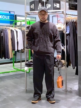 「アイテム（ニット/セーター）」を使った、じゃぱあきさん（メンズ・173cm・40代）の秋コーディネート
